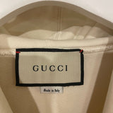 Gucci Cream Tennis Racket Embroidered Hoodie with Logo Detail Size IT 40 (UK 8)