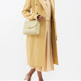 Chanel Vintage Beige Camera Flap Bag in Caviar Leather with Gold Hardware