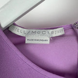 Stella McCartney Lilac Long Sleeve Pleated Waist Midi Dress with V-Neck Tie Detail Size IT 42 (UK 10) RRP £900