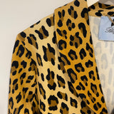 Blumarine Leopard Short Blazer Jacket with Button Details Size IT 42 (UK 10)