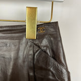 Chanel 02/A Leather Jacket and Pencil Skirt Set Size FR 38 (UK 10)