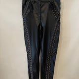 Dolce & Gabbana Black Satin Laced-Up Trousers Size IT 42 (UK 10)