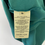 Hermès Teal T-Shirt with Crochet H Pocket Detail Size FR 38 (UK 10)