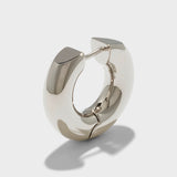 Aeyde - Alaya Medium Palladium-Plated Hoop Earrings