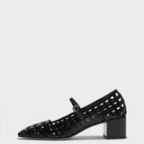 Aeyde - Aline Caged Leather Mary-Jane Pumps