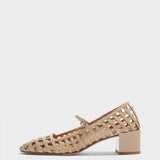 Aeyde - Aline Caged Leather Mary-Jane Pumps