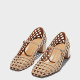 Aeyde - Aline Caged Leather Mary-Jane Pumps