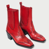 Roeffler Randall - Agnes Red Leather Western Boot