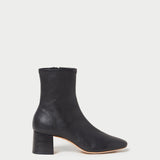 Roeffler Randall - Alec Black Mid-Heel Stretch Bootie