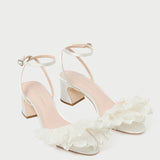 Roeffler Randall - Aria Pearl Organza Heeled Sandal