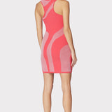 Herve Leger - ABSTRACT JACQUARD MINI DRESS