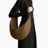 Khaite - Augustina Hobo in Dark Olive Pebbled Leather