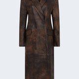 Ducie - Aggie Distressed Leather Coat