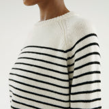 almadalabel - Raya Crewneck Sweater, stripe