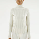 almadalabel - Faie Rib Knit Sweater, cream