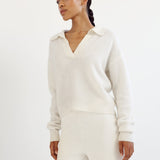 ALMADA LABEL - Kaia Collar Sweater, cream