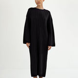 almadalabel - Noma Cable Knit Dress, black