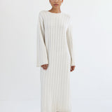 almadalabel - Noma Cable Knit Dress, cream