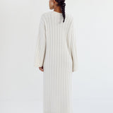 almadalabel - Noma Cable Knit Dress, cream