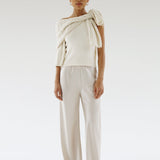 Almada Label - Bias Satin Pants, pearl