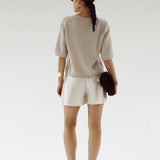 ALMADA LABEL - Fei T-shirt, taupe