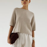 ALMADA LABEL - Fei T-shirt, taupe