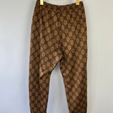 Gucci Brown GG Monogram Joggers Size XXS (UK 4)