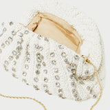 Roeffler Randall - Bailey White/Crystal Dome Clutch