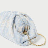 Roeffler Randall - Bailey Blue Floral Pleated Clutch