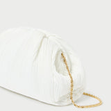 Roeffler Randall - Bailey White Pleated Dome Clutch