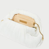 Roeffler Randall - Bailey White Pleated Dome Clutch