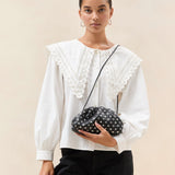 Roeffler Randall - Bailey Black/Silver Dome Clutch