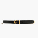 Khaite - Bambi Belt in Black Leather with Gold