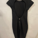 Rick Owens Black Sleeveless Midi Dress with Open Back Detail Size IT 42 (UK 10)