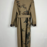 Christian Dior Beige AW22 Trench Coat with Dior Oblique Lining and Cuff Details with Garden Print Details FR 34 (UK 6)