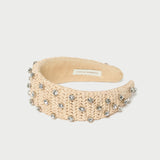 Roeffler Randall - Bellamy Natural/Crystal Puffy Headband