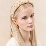 Roeffler Randall - Bellamy Natural/Crystal Puffy Headband