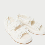 Roeffler Randall - Blaise White Leather Platform Sandal