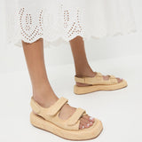 Loeffler Randall - Blaise Natural Raffia Platform Sandal