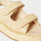 Roeffler Randall - Blaise Natural Raffia Platform Sandal