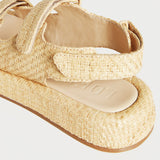 Roeffler Randall - Blaise Natural Raffia Platform Sandal