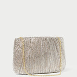 Roeffler Randall - Brit Champagne Flat Pleated Clutch