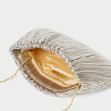 Roeffler Randall - Brit Champagne Flat Pleated Clutch