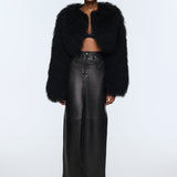 Ducie - Becca Cropped Shearling Jacket