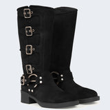 Ducie - Billie Suede Buckle Boots