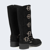 Ducie - Billie Suede Buckle Boots