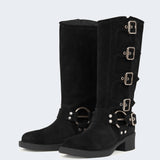 Ducie - Billie Suede Buckle Boots