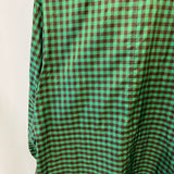 Fendi Green and Brown Silk Checked Maxi Dress with Logo Buttons Size IT 42 (UK 10) RRP £2,250