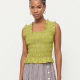 Loeffler Randall - Callie Smocked Sleeveless Top