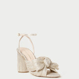 Roeffler Randall - Camellia Platinum Pleated Bow Heel